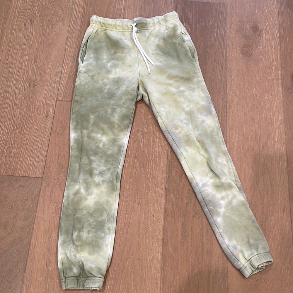 Cotton citizen Brooklyn tie dye sweat pants green size xs
